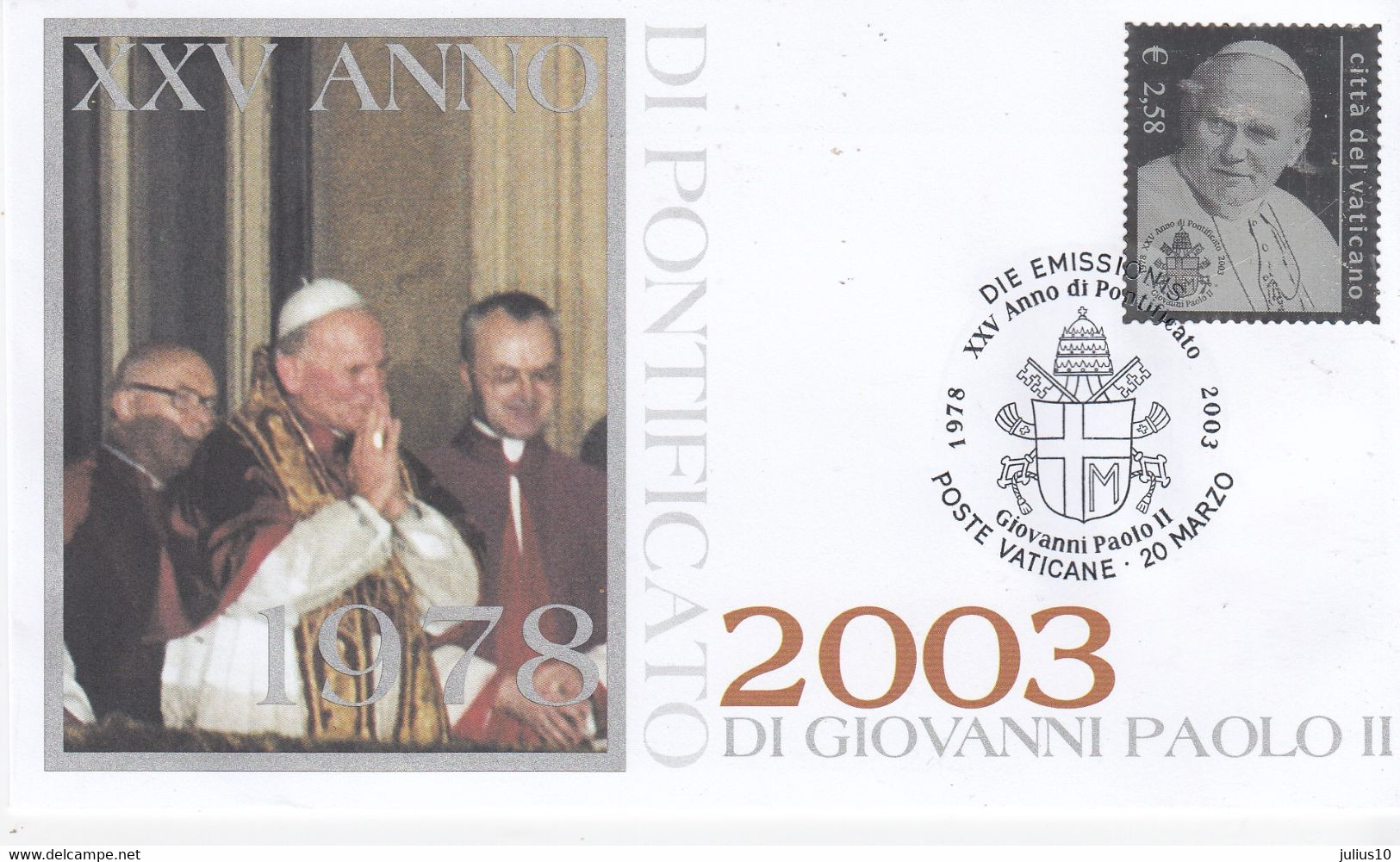 VATICANO 2003 Joint Issue With Poland Pope Joan Paul II Cover #29940 - Lettres & Documents