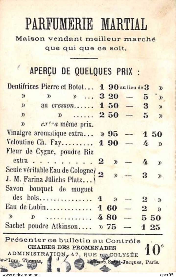 Chromos.AM14265.6x9 Cm Environ.Parfumerie Martial.Types Parisiens Au XVIII Siècle - Otros & Sin Clasificación