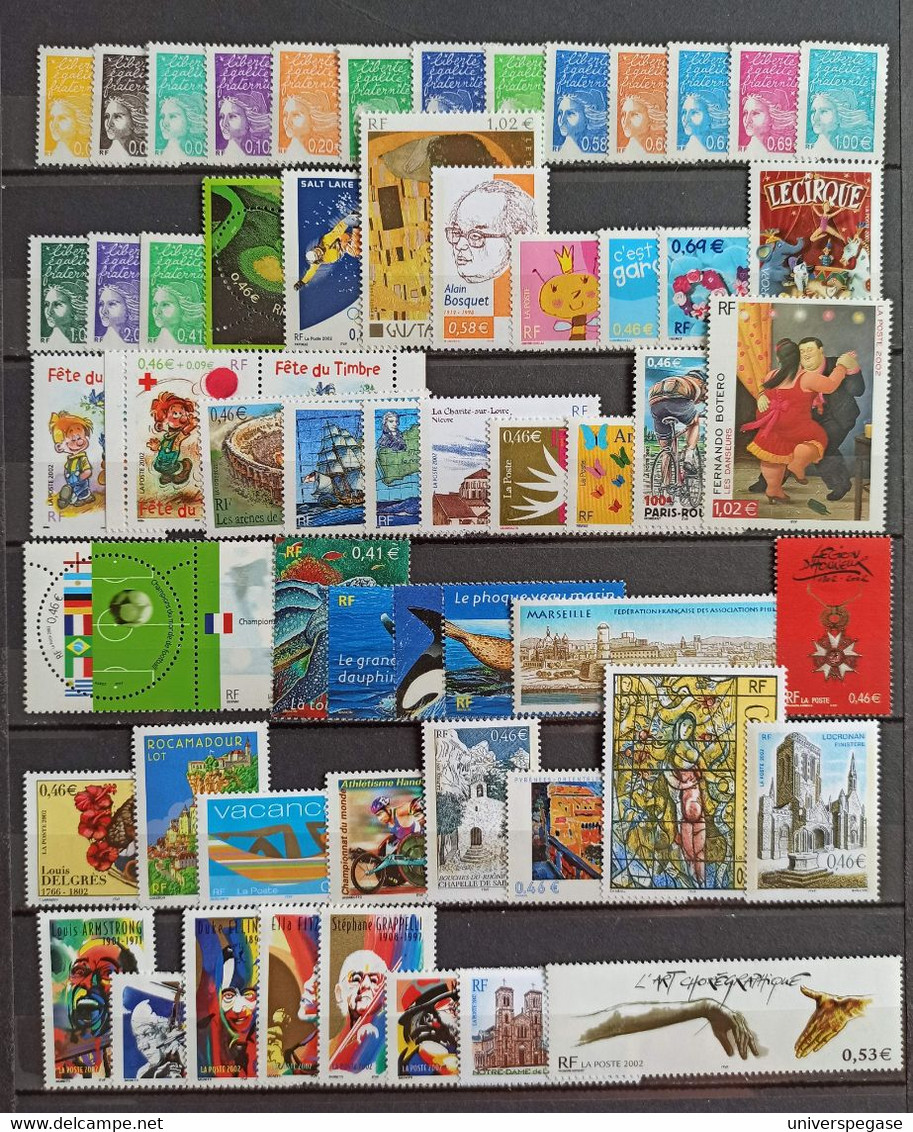 Lot De Timbres De France Neufs** - Année 2002 - 2000-2009