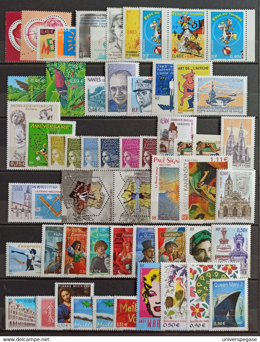 Lot De Timbres De France Neufs** - Année 2003 - 2000-2009