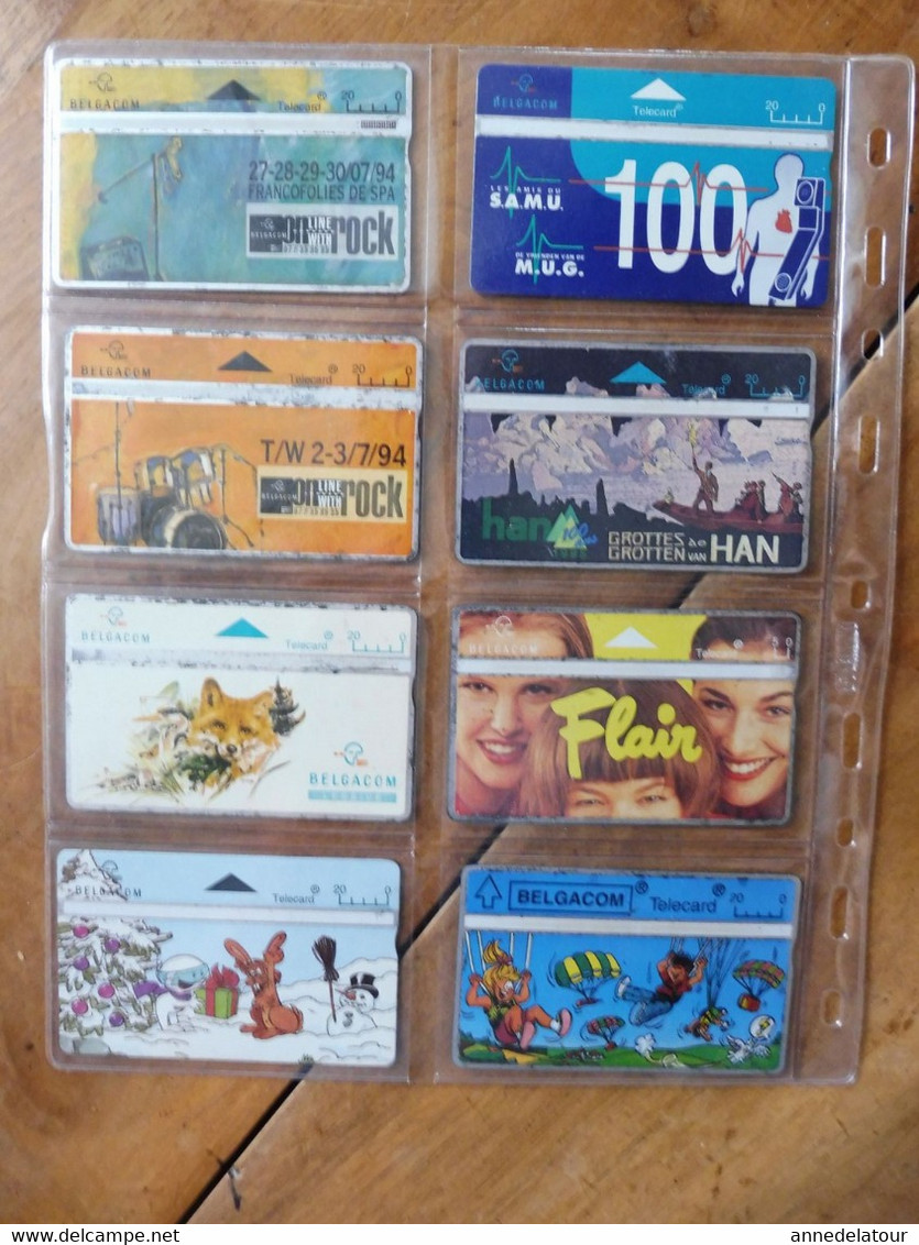 8 Télécartes (cartes Téléphoniques)  BELGACOM  Avec (publicité ,dessins Animés, Etc) Belgique - [4] Collections