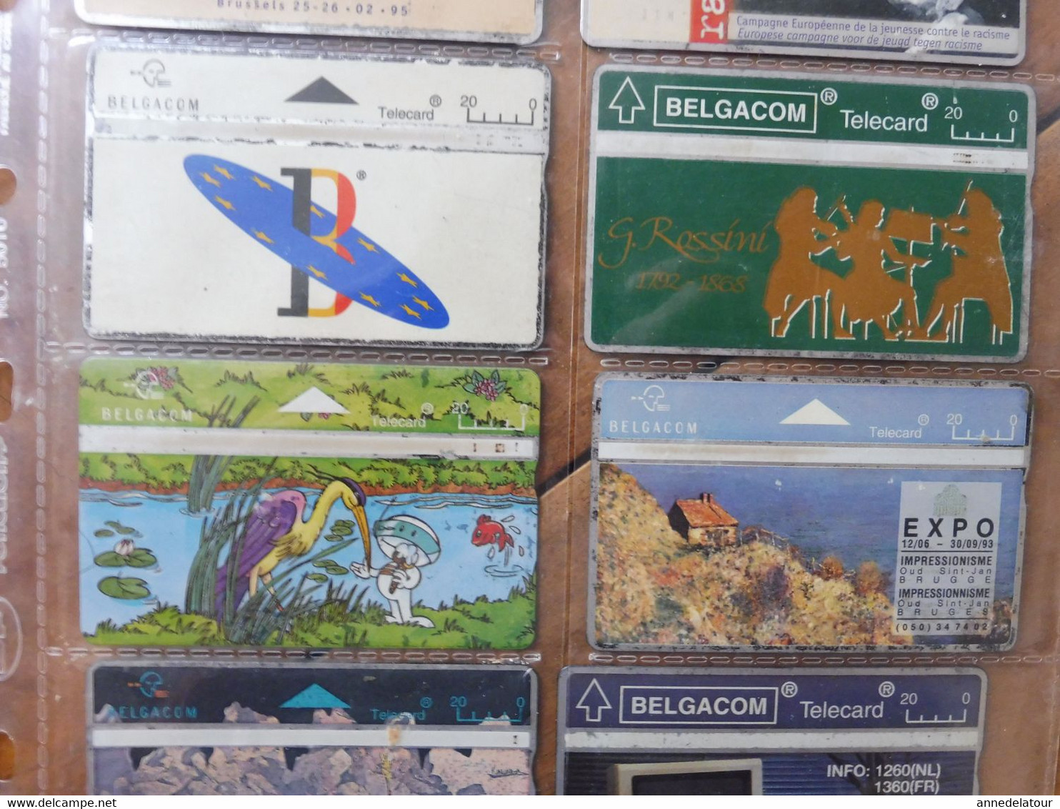 10 Télécartes (cartes Téléphoniques)  BELGACOM (publicité ,dessin Animé, Rossini, Grotte De Han, Expo, Etc )  Belgique - [4] Collections