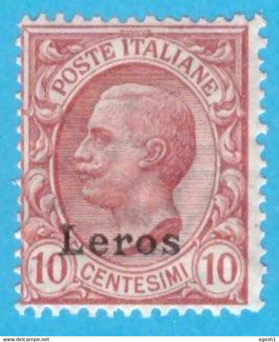 EGLE003 EGEO LERO 1912 FBL D'ITALIA SOPRASTAMPATI LEROS CENT 10 SASSONE NR 3 NUOVO MNH ** - Egée (Lero)