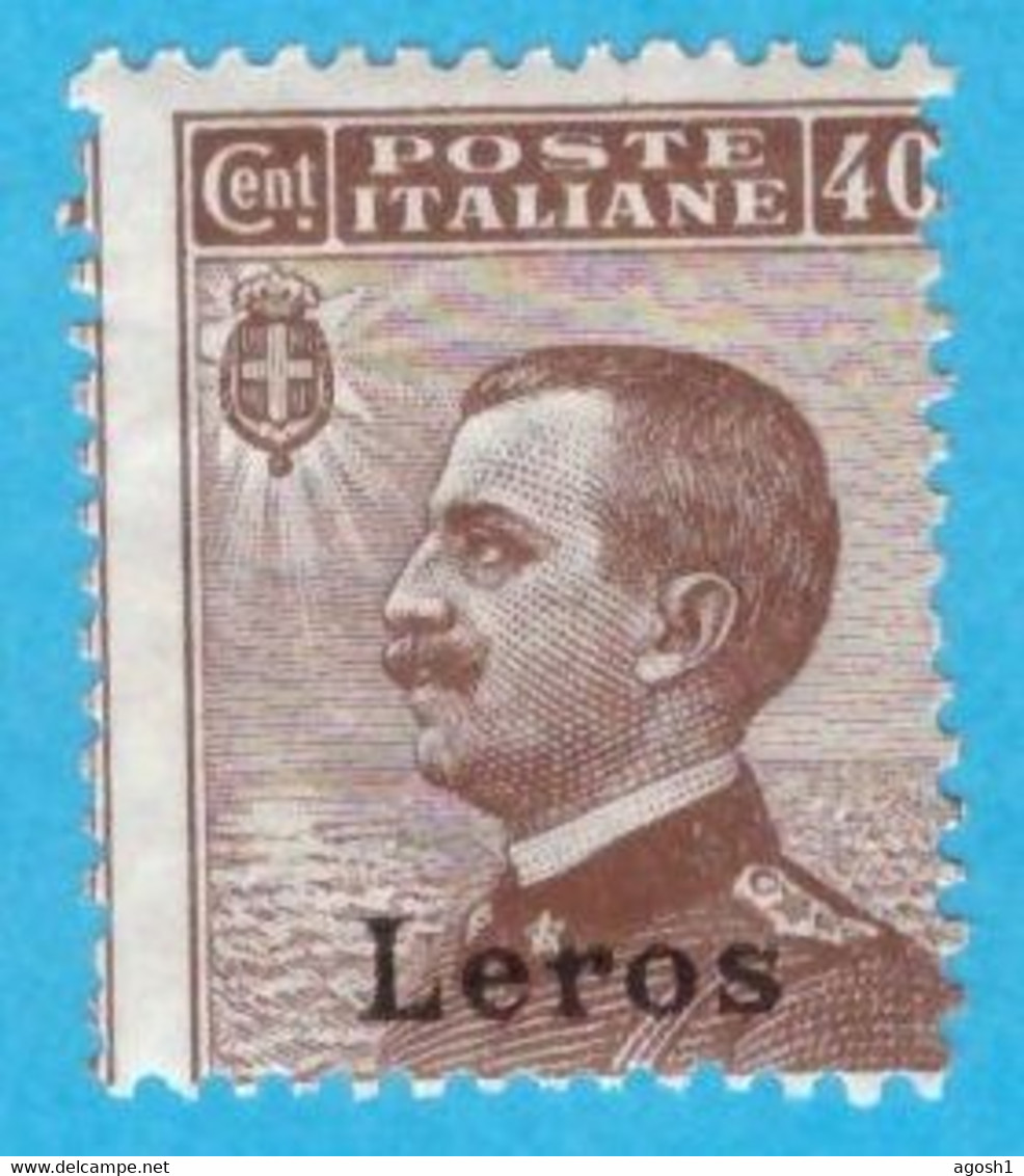 EGLE004 EGEO LERO 1912 FBL D'ITALIA SOPRASTAMPATI LEROS CENT 40 SASSONE NR 6 NUOVO MLH * - Aegean (Lero)