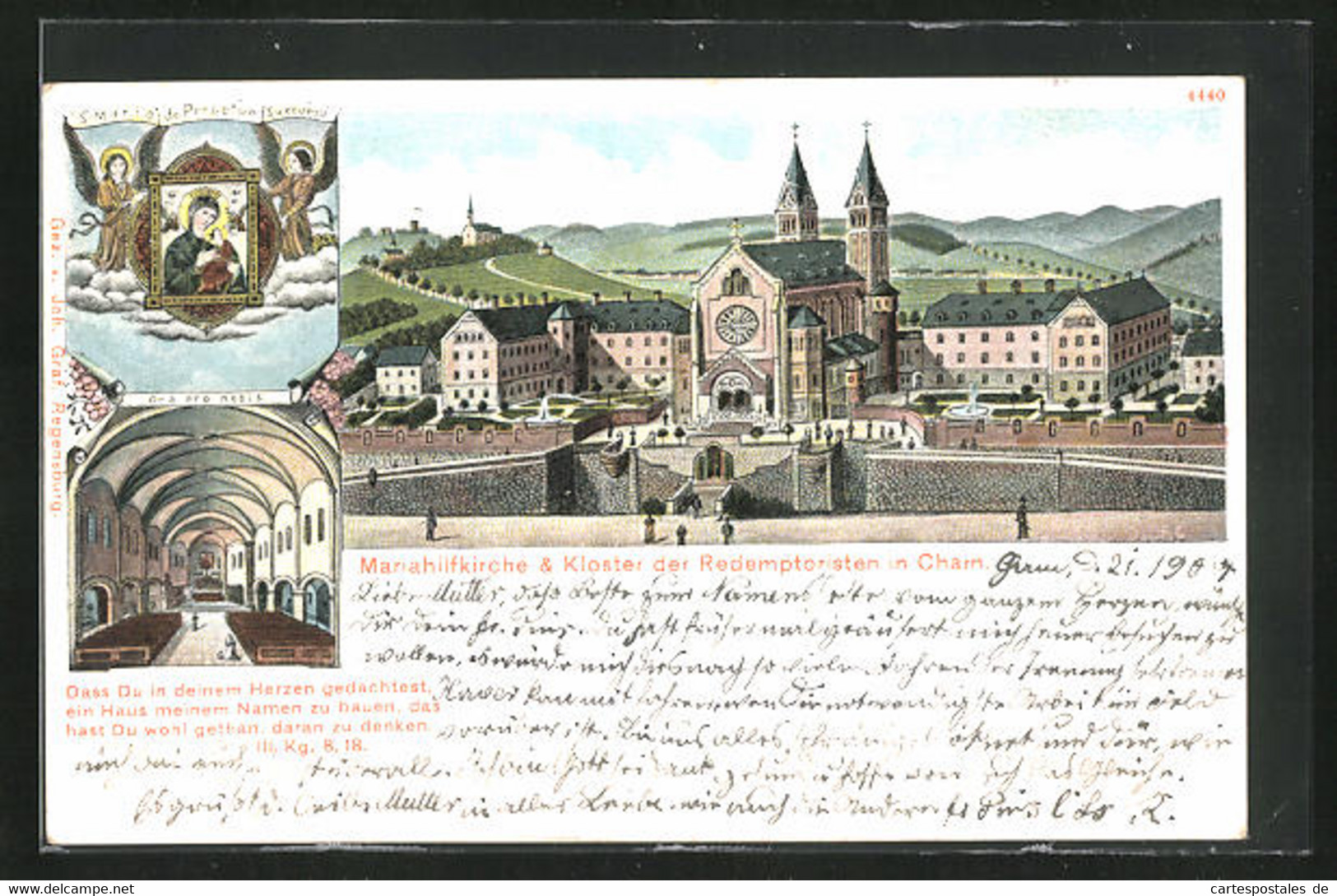 AK Cham, Mariahilfkirche & Kloster Der Redemptoristen - Cham