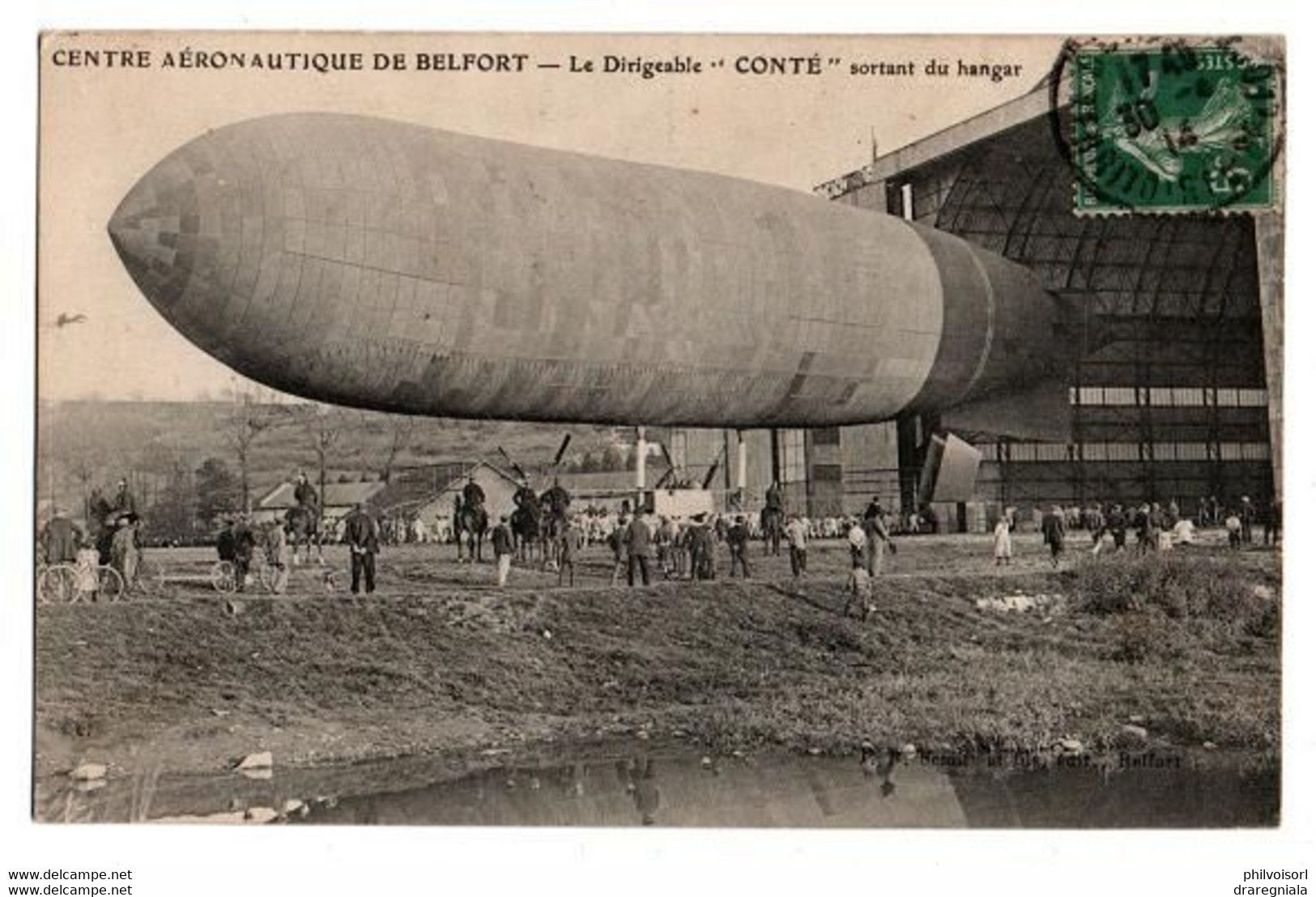 Centre Aèronautique De Belfort - Le Dirigeable CONTE Sortant Du Hangar - Belfort - Stadt