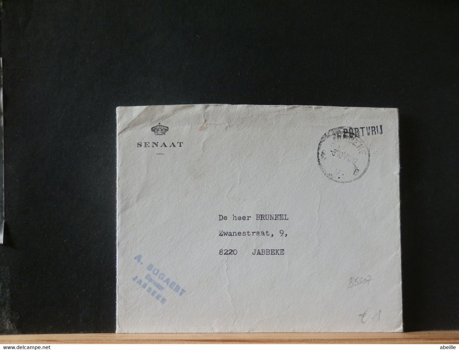 B5508  LETTRE BELGE  SENAAT   1971 PORTVRIJ - Zonder Portkosten