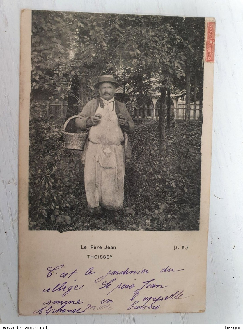 CPA Carte Photo Thoissey Le Père Jean Jardinier Du Collège - Unclassified