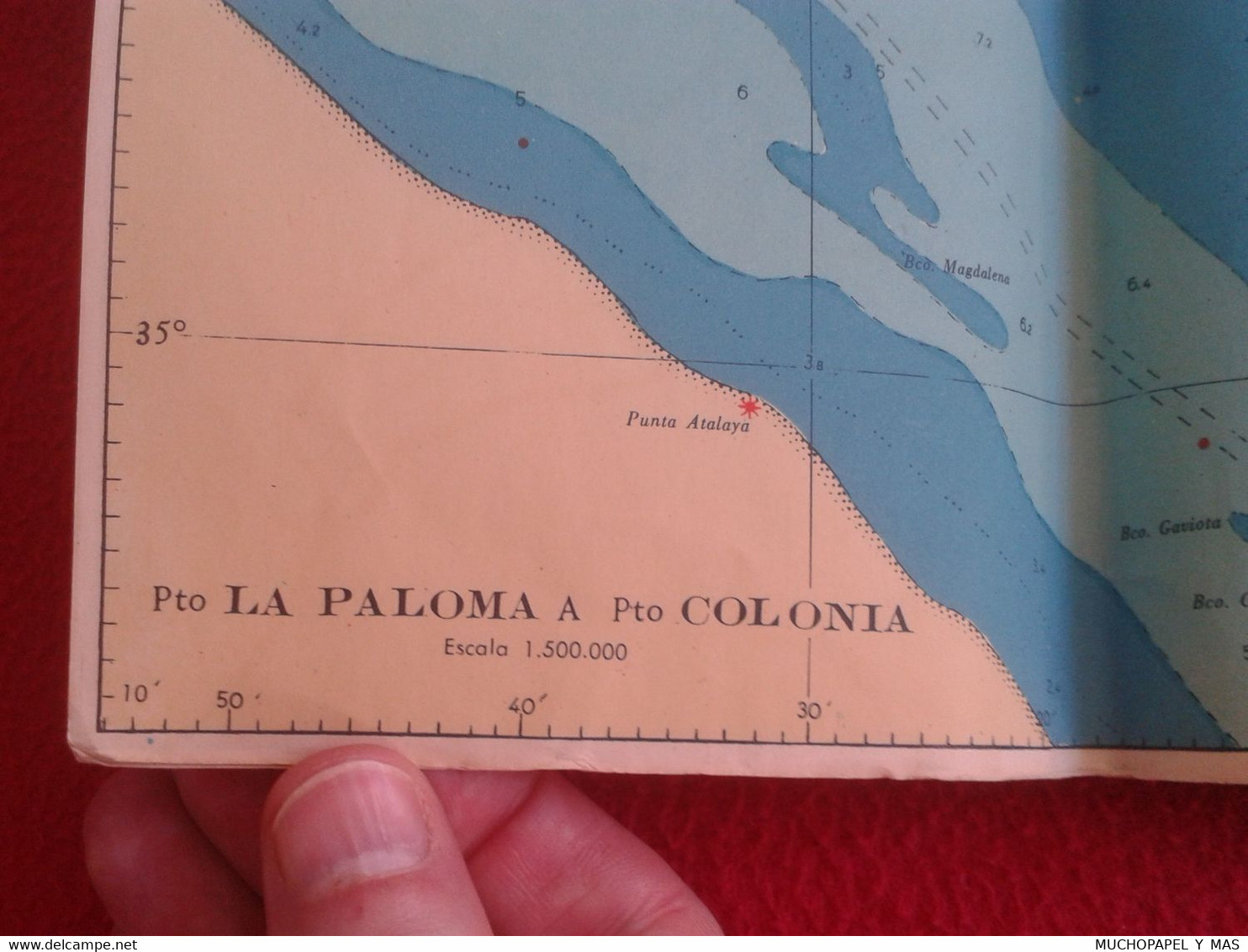 MAPA PLEGADO MAP CARTE DE LA REPUBLICA ORIENTAL DEL URUGUAY ESCALA 1.500.000 VER FOTOS Y DESCRIPCIÓN, PAÍS DE SUDAMÉRICA