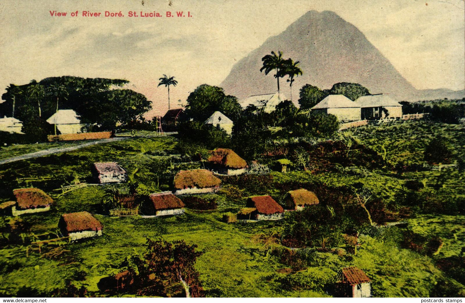 St. Lucia, View Of River Doré, Um 1910/20 - Santa Lucía