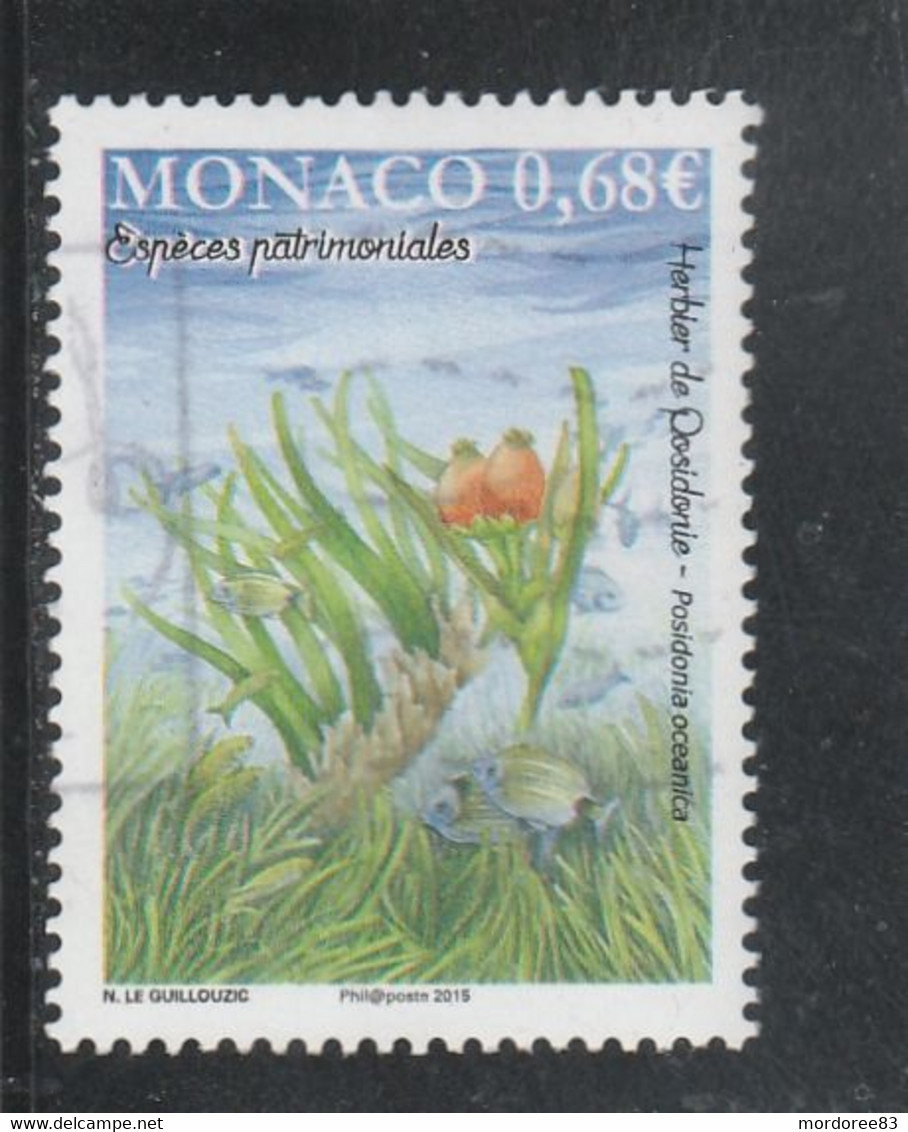 MONACO 2015 ESPECES PATRIMONIALES POSIDONIA OBLITERE YT 2959 - Gebraucht