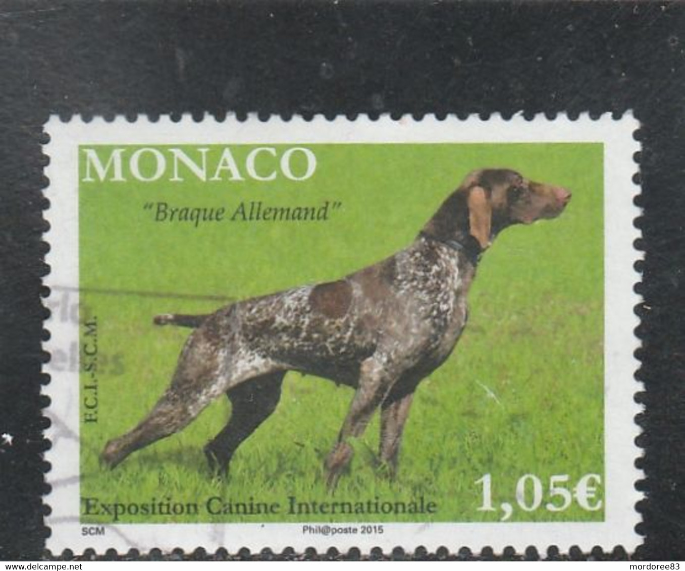 MONACO 2015 CHIEN BRAQUE ALLEMAND OBLITERE YT 2963 - Used Stamps