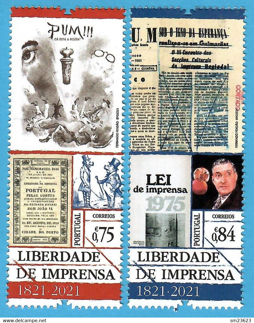 Portugal 12.07.2021 , Liberdade De Imprensa 1821/2021 - Stamps - Postfrisch / MNH / (**) - Unused Stamps