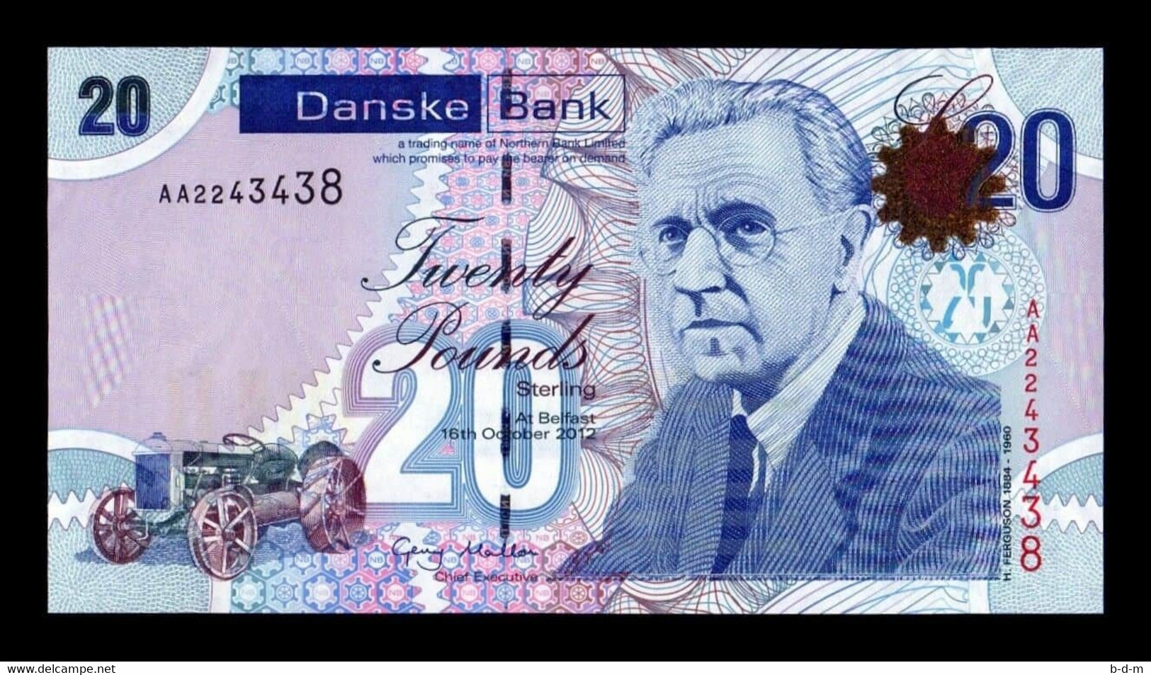 Irlanda Del Norte Northern Ireland 20 Pounds Danske Bank 2012 Pick 213a SC UNC - 20 Pounds