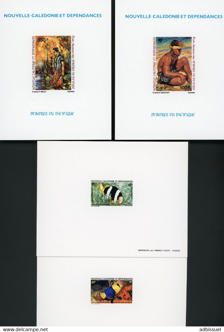 NOUVELLE CALEDONIE 1983 à 1986 17 EPREUVES DE LUXE De La POSTE AERIENNE N°234 à 250 De 1983 à 1986. TB - Sin Dentar, Pruebas De Impresión Y Variedades