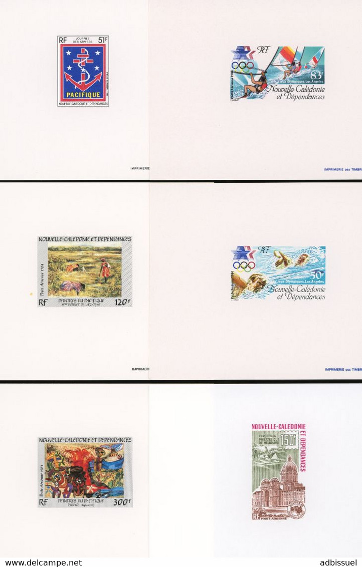 NOUVELLE CALEDONIE 1983 à 1986 17 EPREUVES DE LUXE De La POSTE AERIENNE N°234 à 250 De 1983 à 1986. TB - Sin Dentar, Pruebas De Impresión Y Variedades