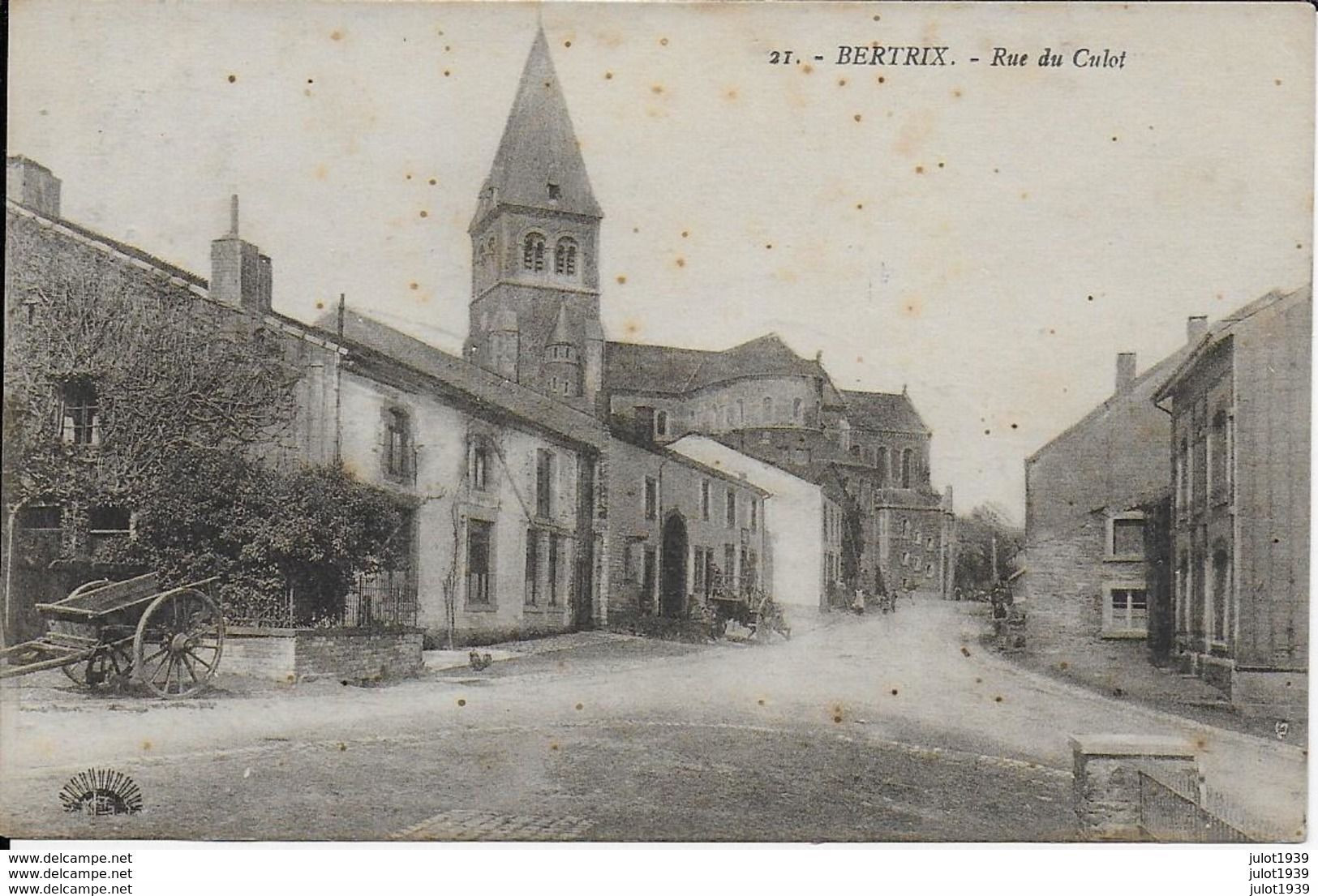 BERTRIX ..-- Rue Du Culot . 1922 Vers BRAINE LE CHATEAU  . Voir Verso . - Bertrix