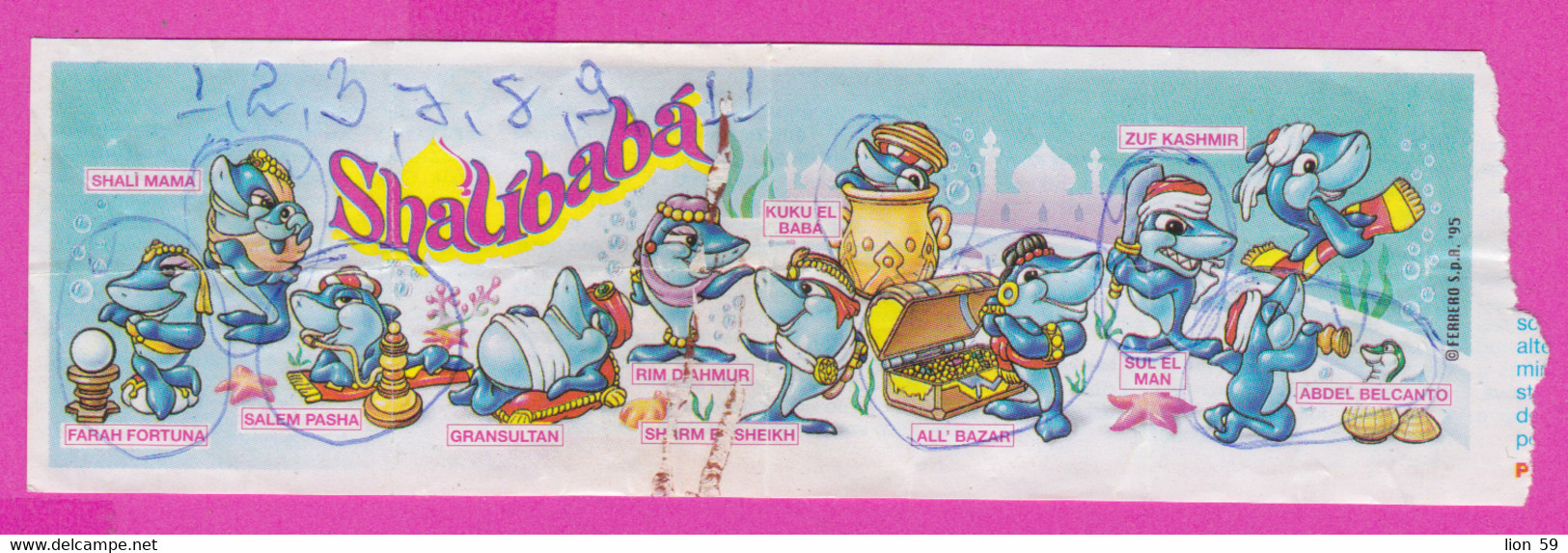 264650 /  Instruction Kinder Surprise - FERRERO S.p.A. '95 - Fairy Tale SHLIBABA , 12.1 X 3.7 Cm. - Istruzioni