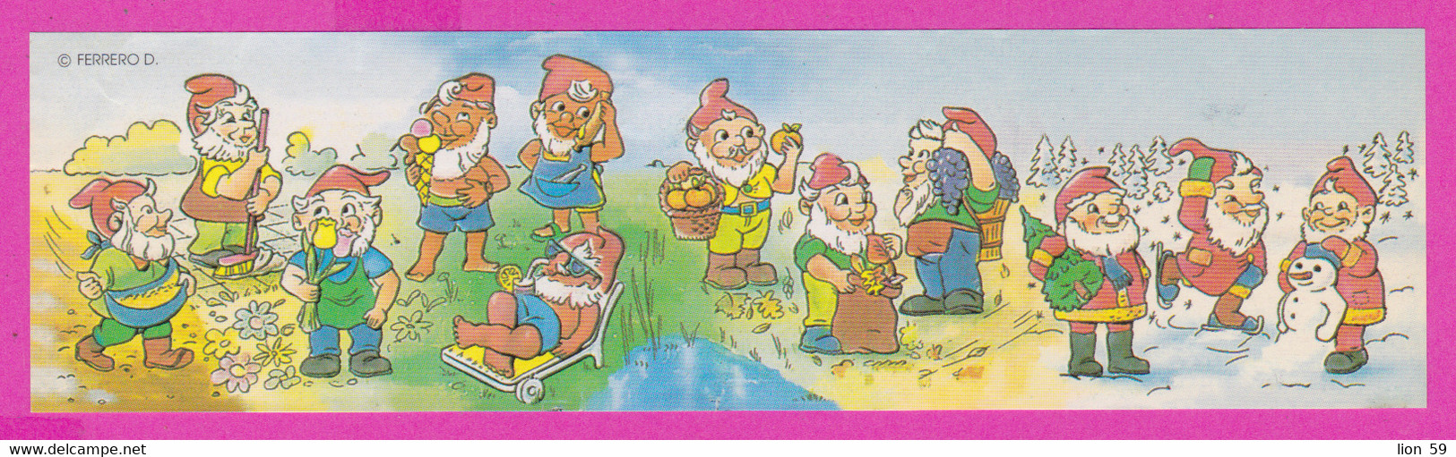 264652 / Instruction Kinder Surprise - FERRERO D.,  Dwarf Dwarves Santa Claus Skating Grape , 13.3 X 3.6 Cm. - Istruzioni