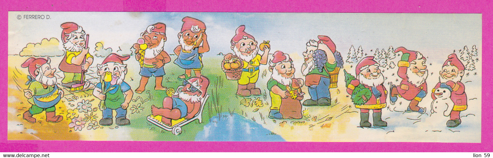 264653 / Instruction Kinder Surprise - FERRERO D.,  Dwarf Dwarves Santa Claus Skating Grape , 13.3 X 3.6 Cm. - Istruzioni