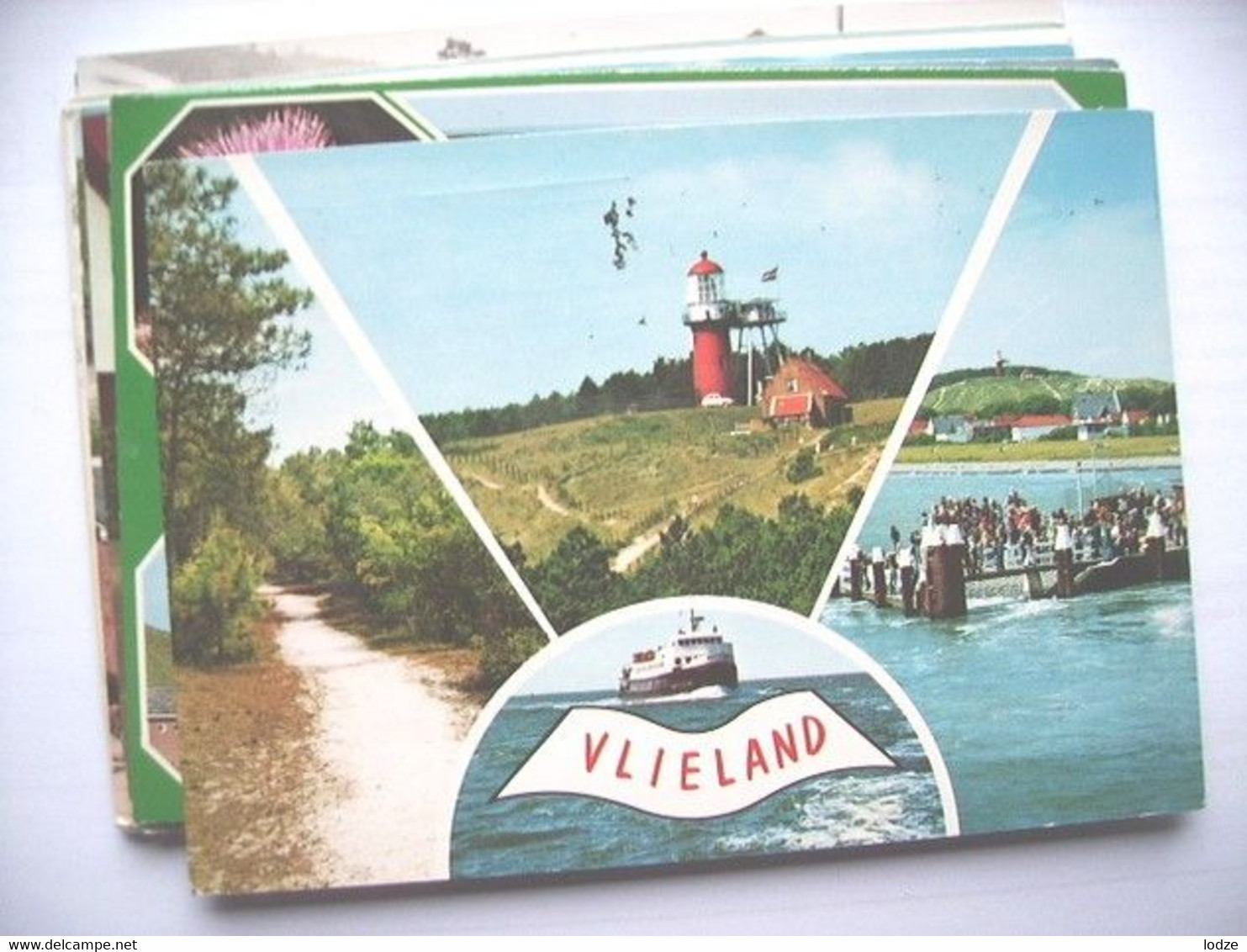 Nederland Holland Pays Bas Vlieland Met Veerboot En Vuurtoren - Vlieland