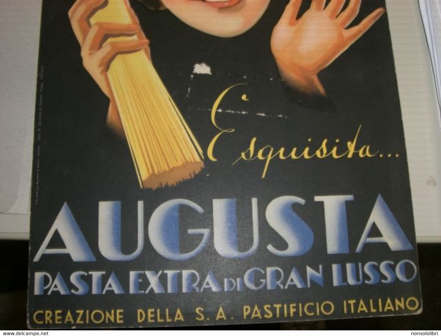 TARGA PUBBLICITARIA PASTA AUGUSTA PASTIFICIO ITALIANO - Paperboard Signs