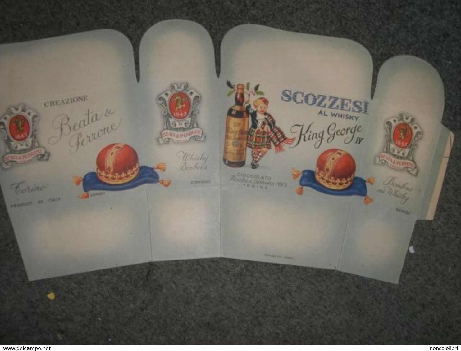 SCATOLA CARTONE APERTA SCOZZESI AL WHISKY BONBONS - Plaques En Carton