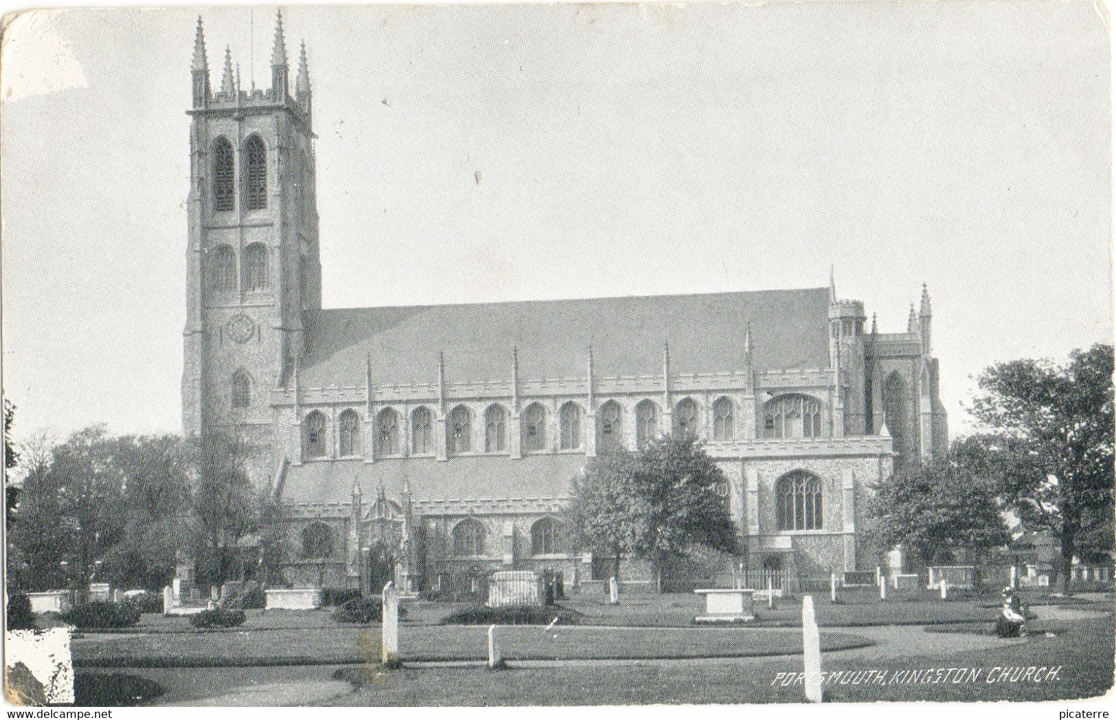 Portsmouth ,Kingston Church 1904 (Timothy White Co.)- Good Postmark -"Ryde,Isle Of Wight" - Portsmouth