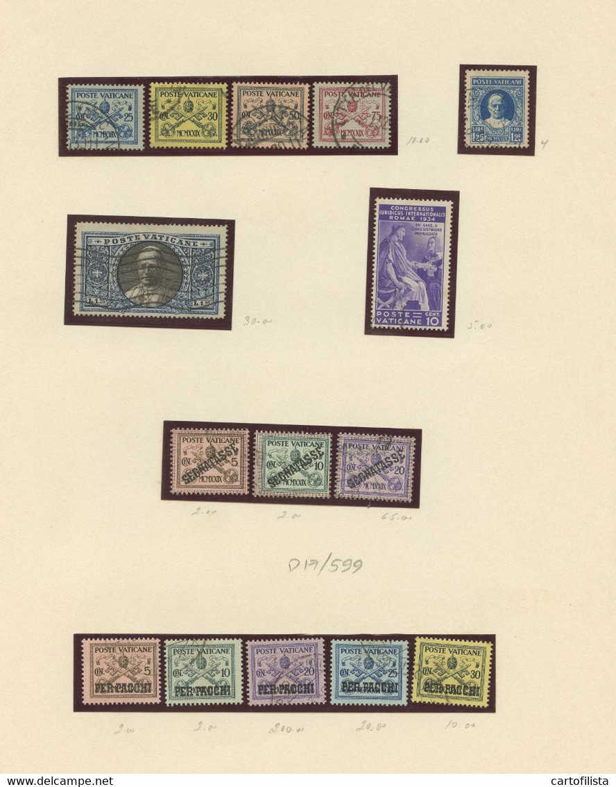 Used Stamps, Lot, VATICAN, Miscellaneous, Divers  (Lot 599) - Colecciones