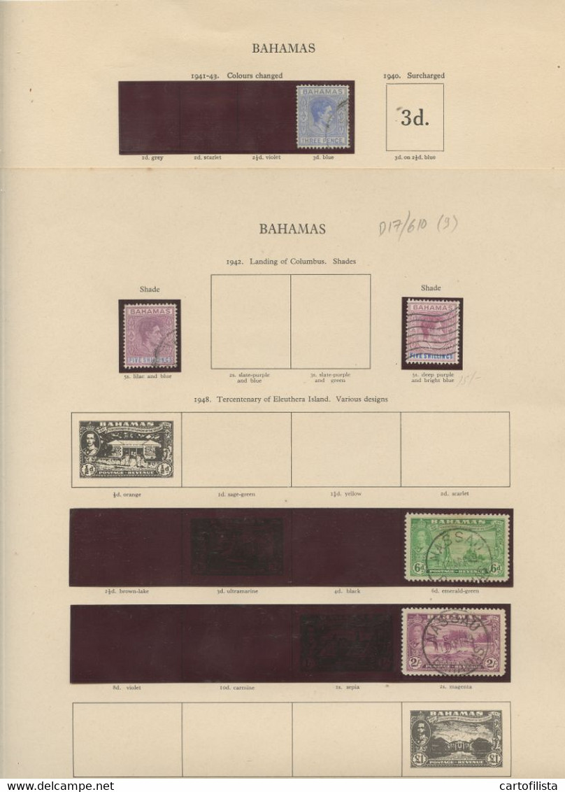 Used Stamps, Lot, BAHAMAS, Miscellaneous From 1937 To 1967  (Lot 610) - 9 Scans - Other & Unclassified