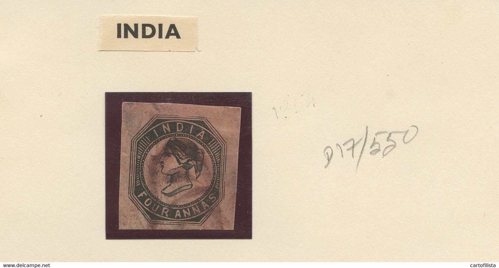 Used Stamps, INDIA, 4, Four Annas  (Lot 550) - 1854 Britische Indien-Kompanie