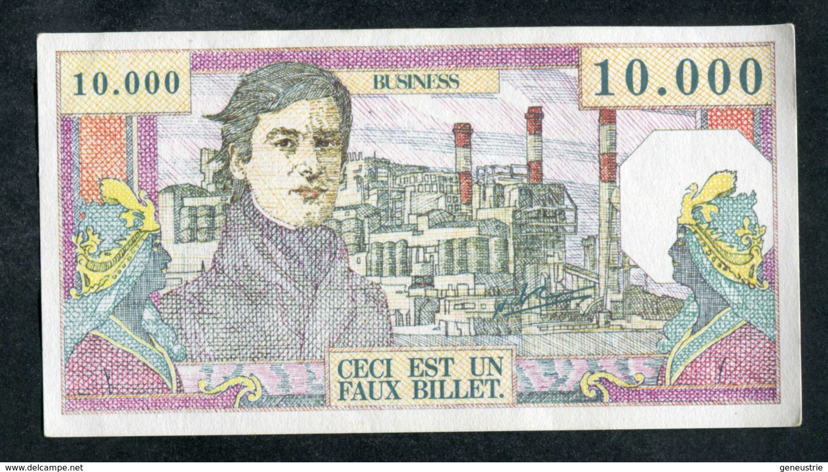 Billet De Banque Fantaisie De 10000F (années 60) "Ceci Est Un Faux Billet / Business" - Specimen