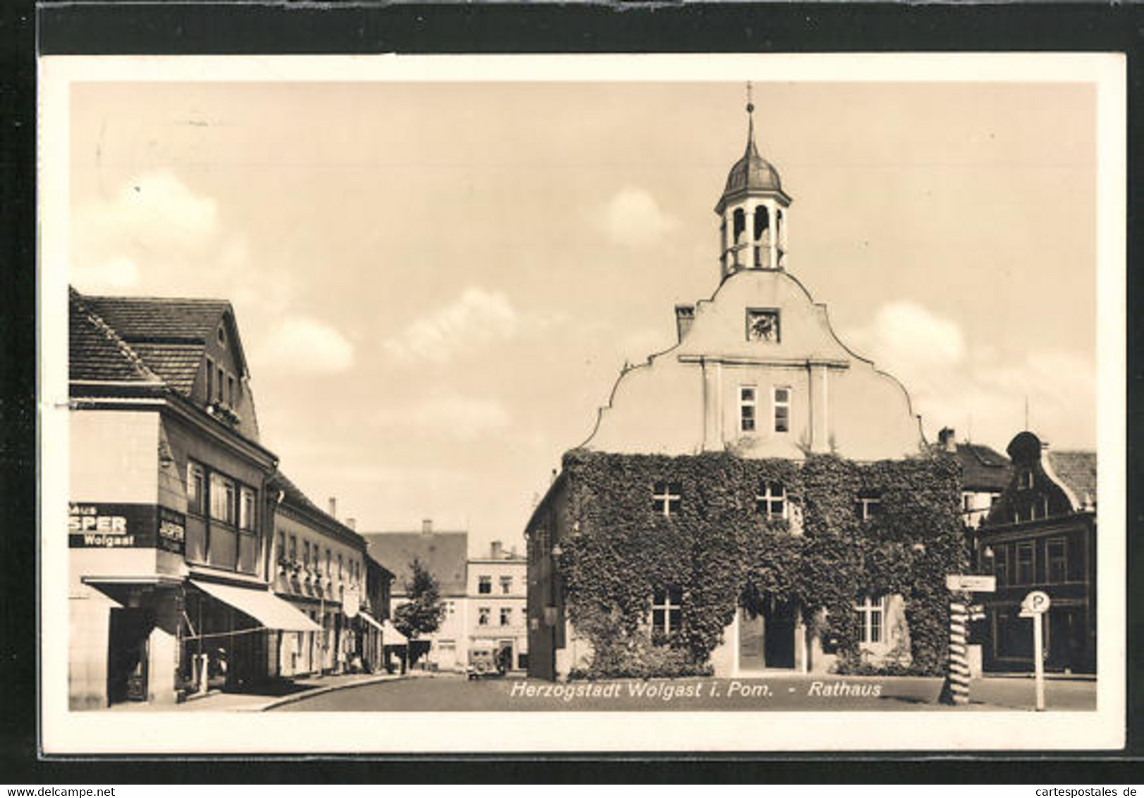 AK Wolgast I. Pom., Rathaus Im Sonnenschein - Wolgast