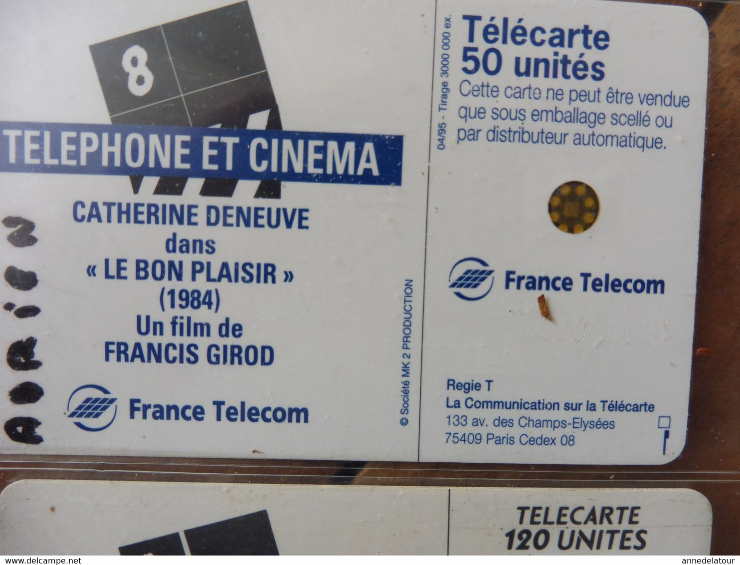 10 télécartes FRANCE TELECOM  Téléphone et Cinéma (Blier ,Piccoli ,Gabin ,Signoret ,Clavier ,Trintignan ,Polanski , etc)