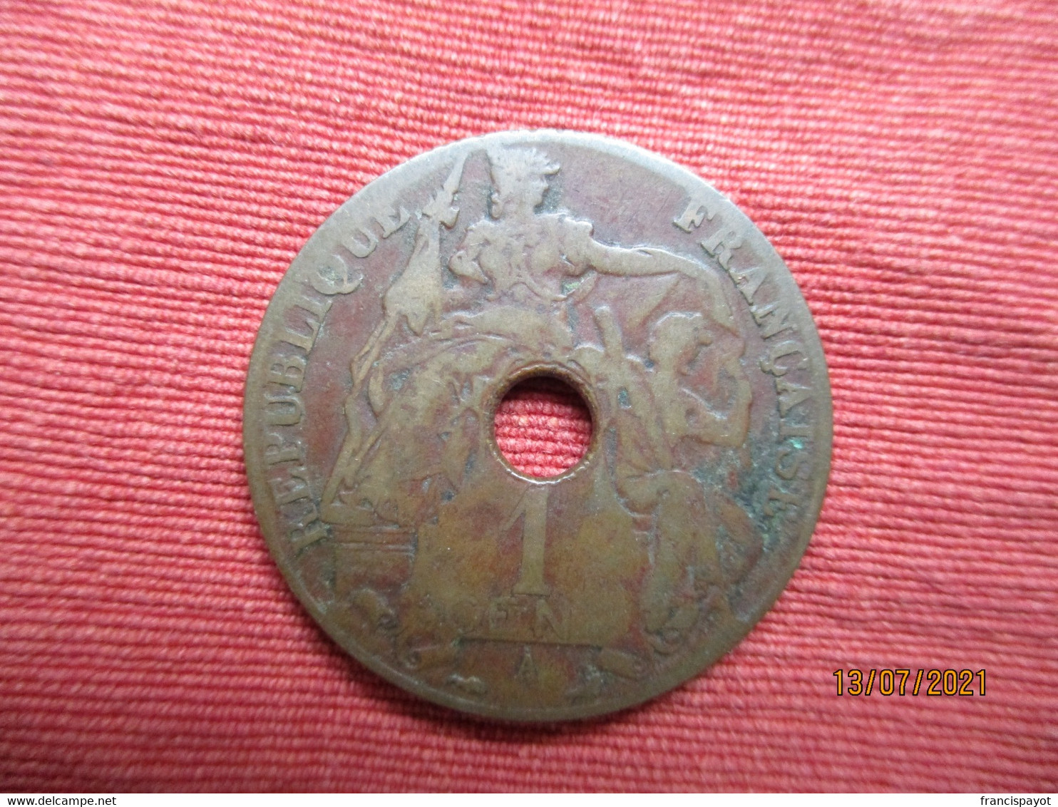 Indochine: 1 Centime 1919 - Indochina Francesa