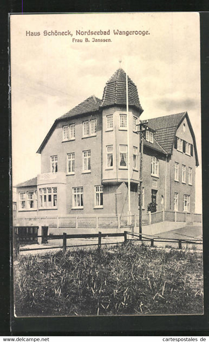 AK Wangerooge, Haus Schöneck, Bes. Frau B. Janssen - Wangerooge