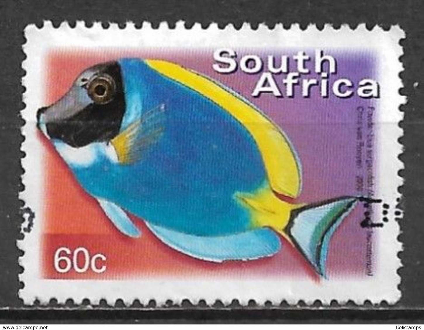 South Africa 2001. Scott #1179a (U) Fish, Powder-blue Surgeonfish - Used Stamps