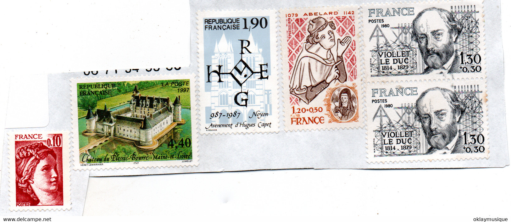 N° 1965 3081 2478 2031 2095 Timbres Sur Fraguement (a Debattre) - Collections