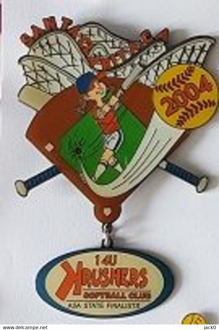 Pin's  2  Attaches  Américain  Ville,  Sports  BASEBALL  2004  SANTA  CLARITACA  ( Poids  100 Grs ) - Baseball