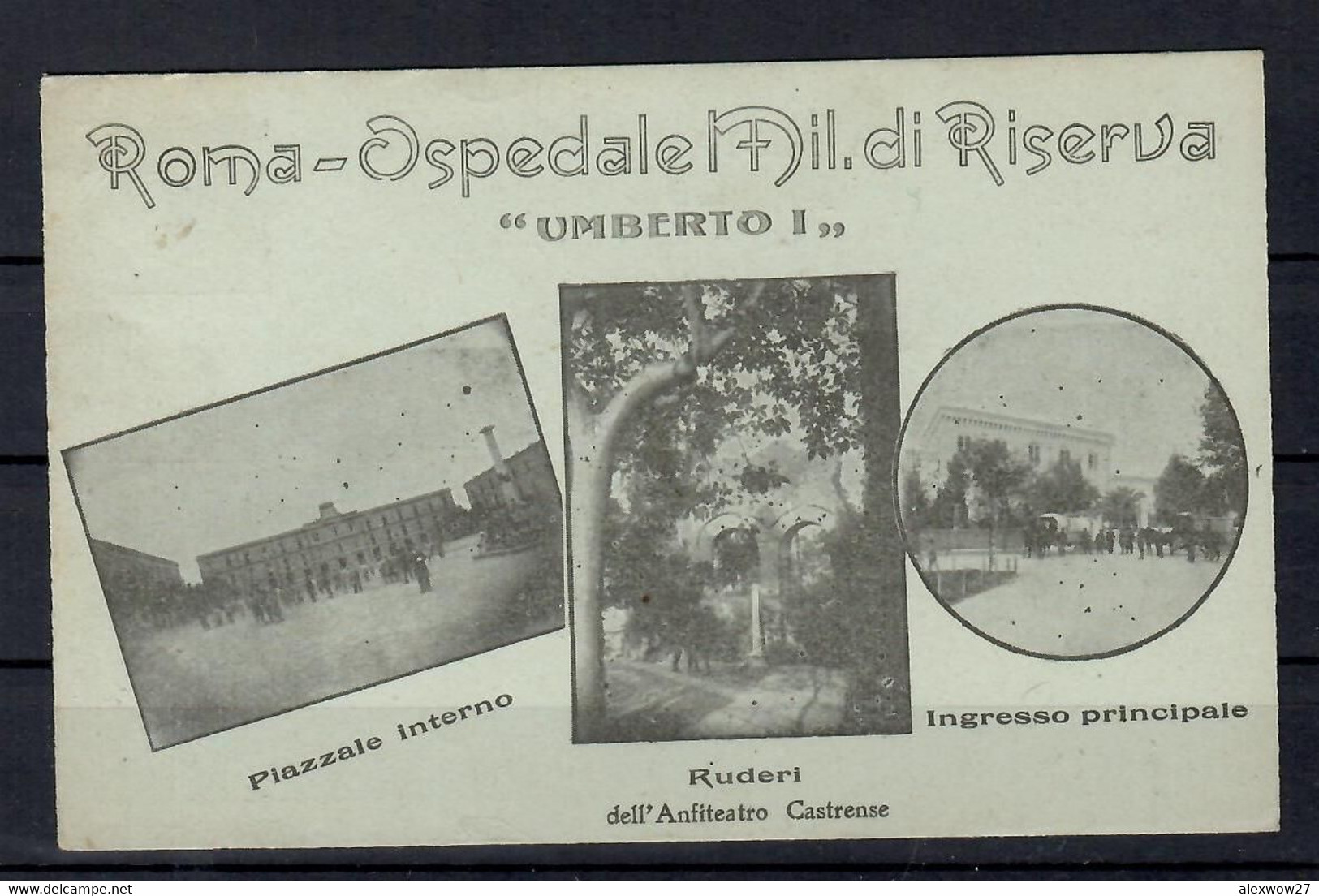 Roma Ospedale UMBERTO I 1917 Viaggiata - Salute, Ospedali