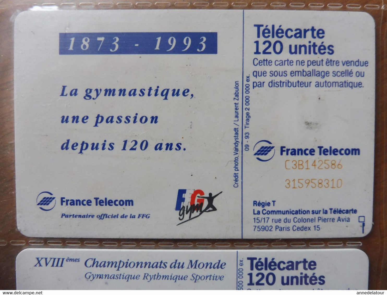 10 télécartes FRANCE TELECOM  - Gymnastique (Championnats du monde, 6e, 7e Internationaux, Une Passion, etc)