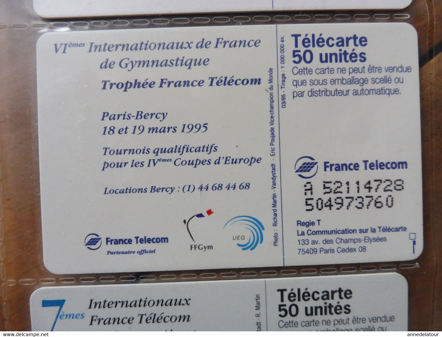 10 télécartes FRANCE TELECOM  - Gymnastique (Championnats du monde, 6e, 7e Internationaux, Une Passion, etc)
