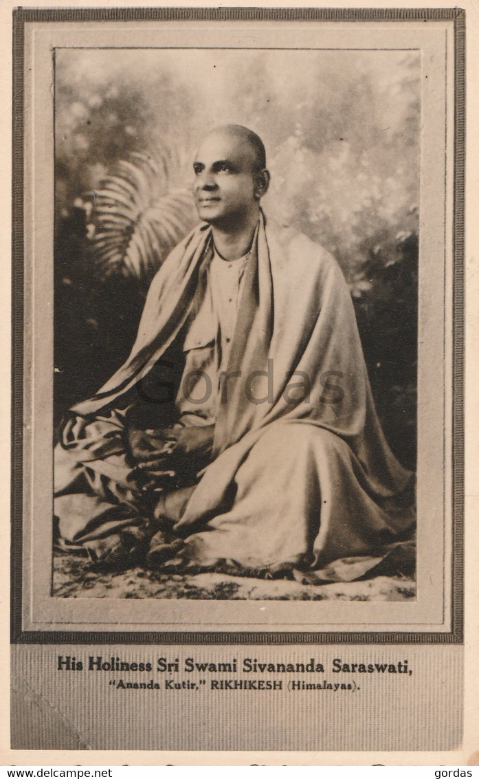 His Holiness Sri Swami Sivanda Saraswati - Rikhikesh - Himalaya - Tibet - Buddhism