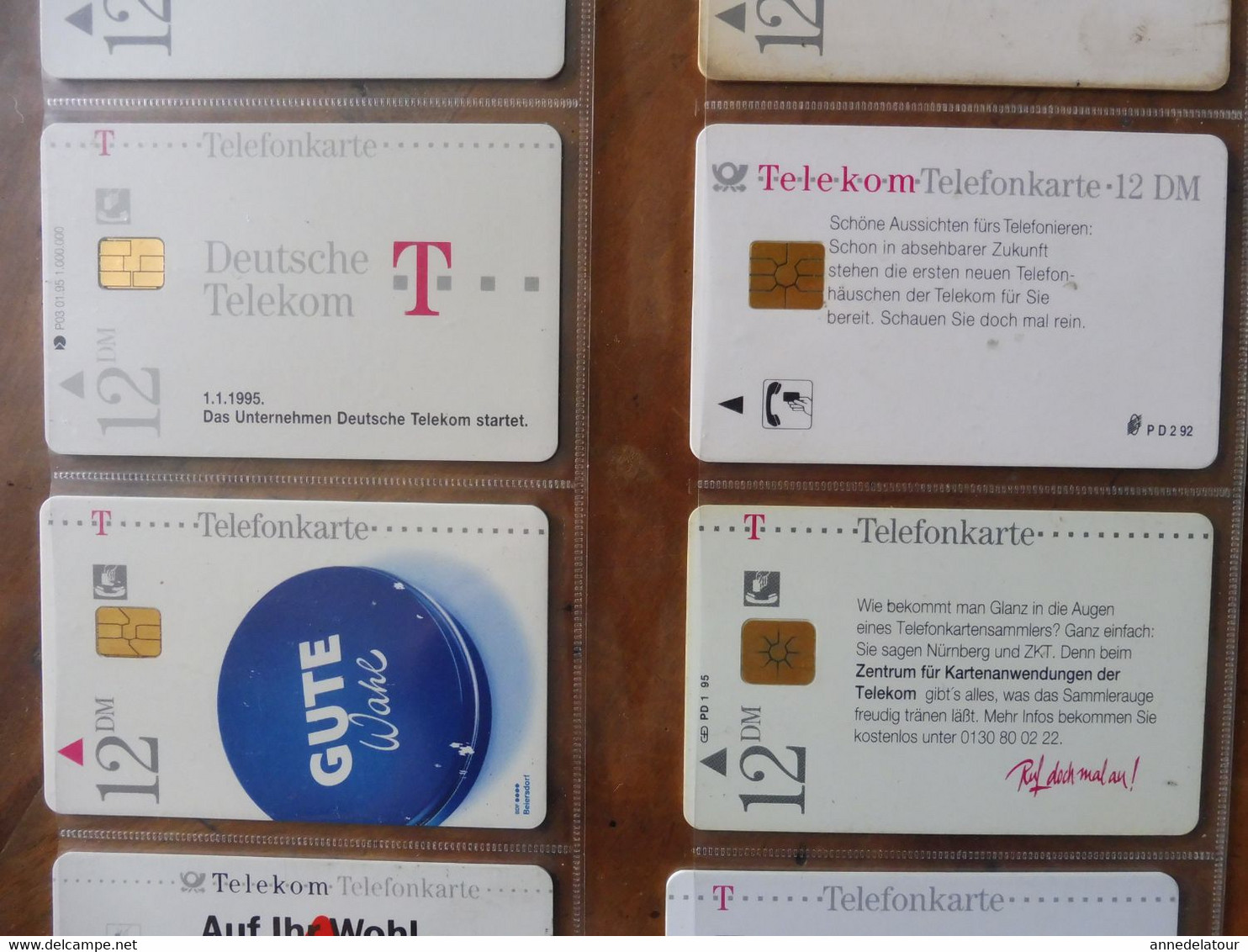 10 TELEKOM Telefonkarte - 12 DM (Gesammelte Werte, Das sind ja schöne Aussichten, Wir bringen Sie unter die Haube, .etc)