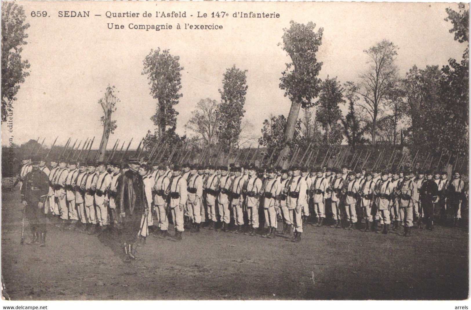 FR08 SEDAN - Quartier De L'Asfels - 147° D' Infanterie - Compagnie à L'exercice - Animée - Belle - Sedan