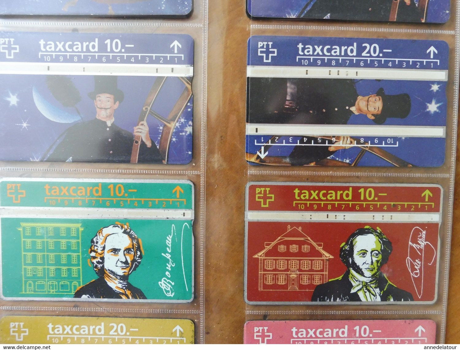 10  Télécartes  TAXCARD  Illustrées  (personnages Divers ) Origine SUISSE - Suisse