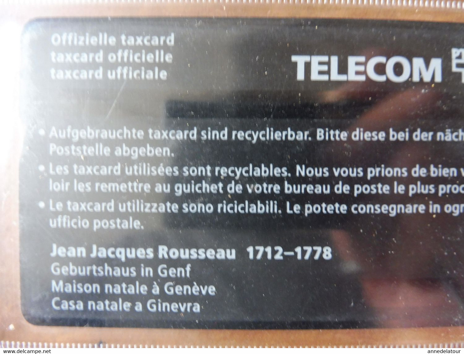 10  télécartes  TAXCARD  illustrées  (personnages divers ) origine SUISSE