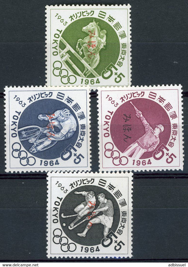 JAPON JAPAN N° 760 à 763 JEUX OLYMPIQUES DE 1964 Série Surchargée "SPECIMEN" Timbres Avec Charnière (MH) TB - Nuovi