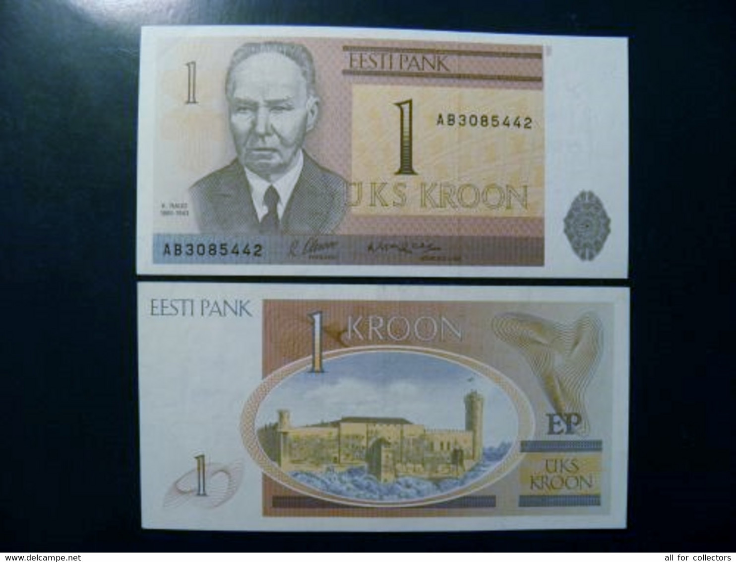 UNC Banknote Estonia 1 Kroon 1992 P-69a Castle - Estland