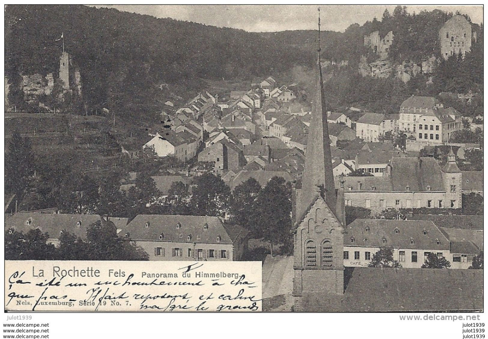 LAROCHETTE ..-- Nels 19 , N° 7 . Panorama Du  HIMMELBERG . 1903 Vers BXL .  Voir Verso . - Fels